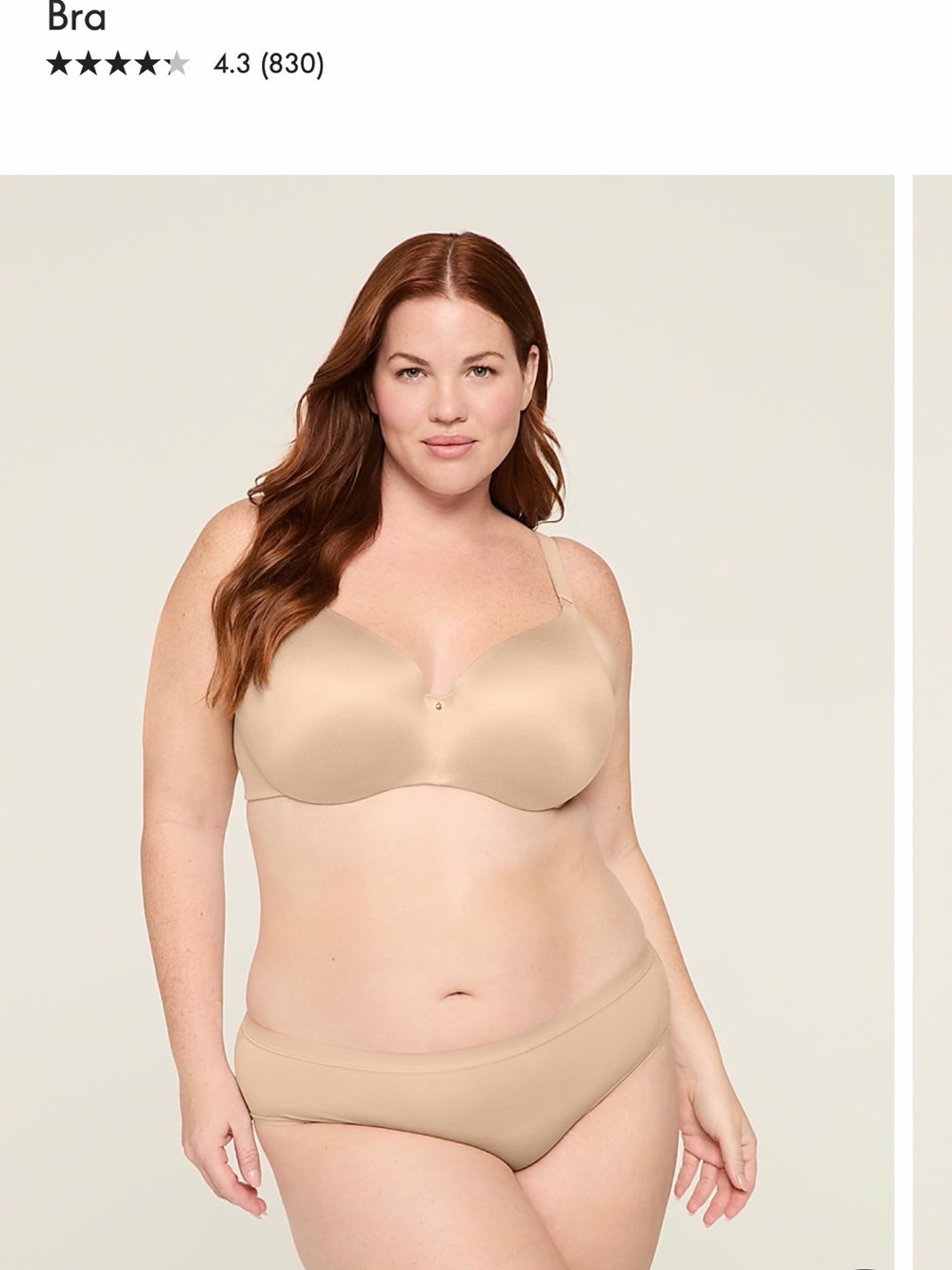 Cacique Invisible Backsmoother Lightly Lined Balconette Bra 38DD Cafe Mocha